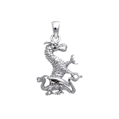 Double Dragon Sterling Silver Pendant TP904