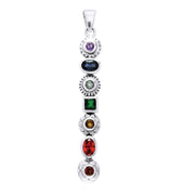 Silver Chakra Pendant with Performance Amulet TPD3597-PAT - peterstone.dropshipping