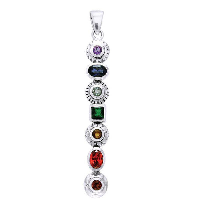 Silver Chakra Pendant with Performance Amulet TPD3597-PAT - peterstone.dropshipping