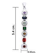 Silver Chakra Pendant with Performance Amulet TPD3597-PAT - peterstone.dropshipping