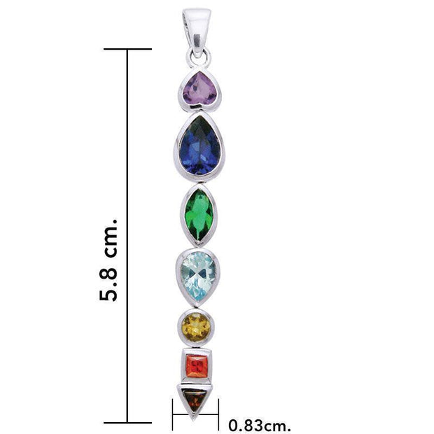 Silver Chakra Pendant with Performance Amulet TPD3600-PAT - peterstone.dropshipping