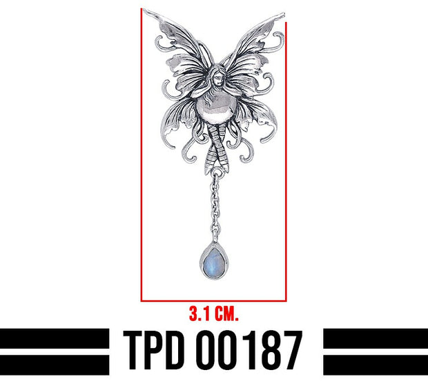 Amy Brown Fly under the Moonlight with the Bubble Rider Fairy Sterling Silver Pendant TPD187