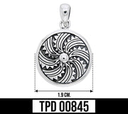 Safe in Shield ~ Viking Warrior Shield Sterling Silver Pendant TPD845