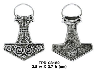 Thors Hammer Jewelry Sterling Silver Pendant TPD3182