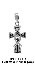 Ichthus Jesus Christian Fish Sterling Silver Pendant TPD3807