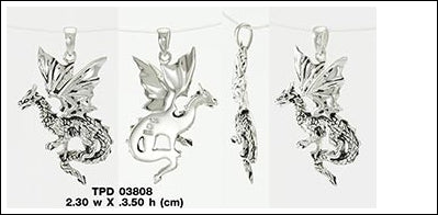 Dragon Sterling Silver Pendant TPD3808