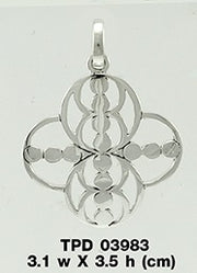 Energy Sterling Silver Hollow Pendant by Sibylle Grummes TPD3983