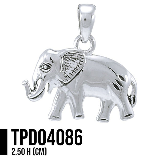 Elephant Sterling Silver Pendant TPD4086
