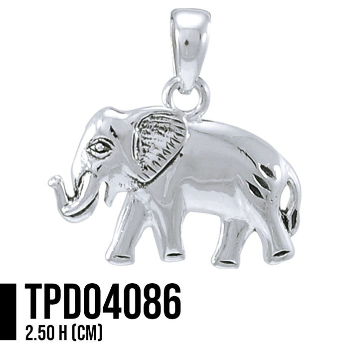 Elephant Sterling Silver Pendant TPD4086