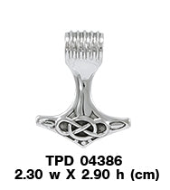 Thor's Hammer Sterling Silver Pendant TPD4386