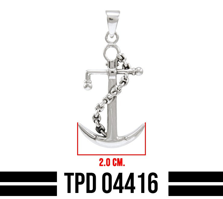 Anchor Sterling Silver Pendant TPD4416