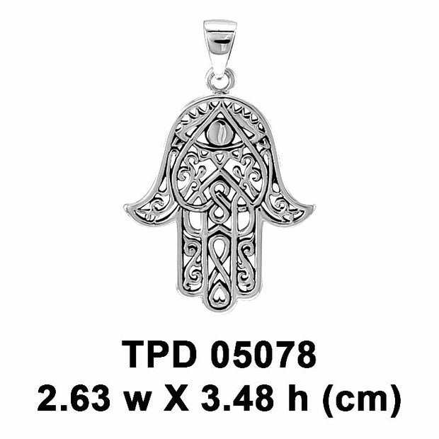 Hamsa Sterling Silver Pendant TPD5078