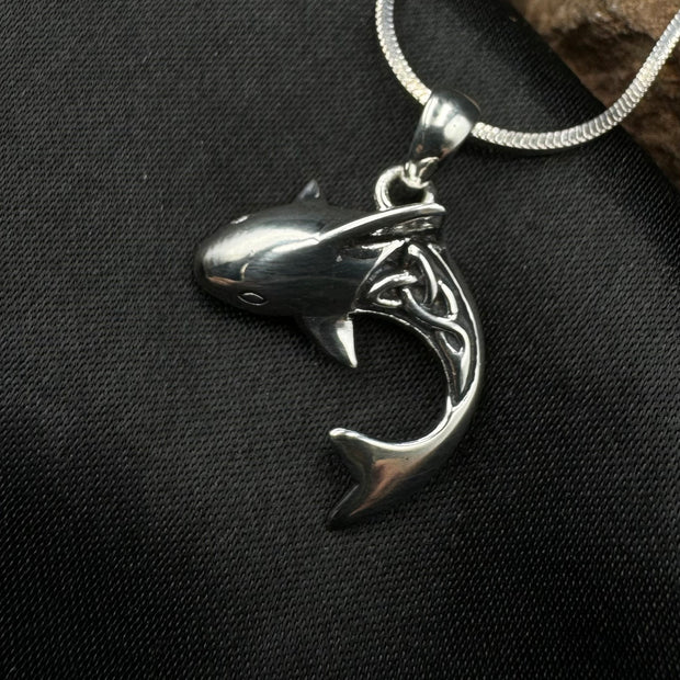 Celtic Shark Silver Pendant TPD066