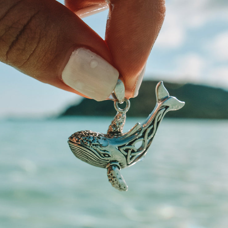 Celtic Whale Sterling Silver Pendant TPD1029