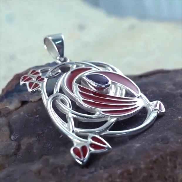 Art Nouveau Swirl Sterling Silver Pendant TPD1032