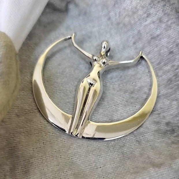 Astra Star Goddess Sterling Silver Pendant by Oberon Zell TPD1039