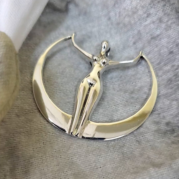 Astra Star Goddess Sterling Silver Pendant by Oberon Zell TPD1039