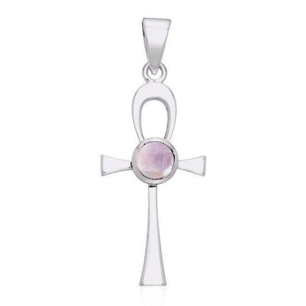 Ankh Silver Gemstone Pendant TPD1718 - Wholesale Jewelry