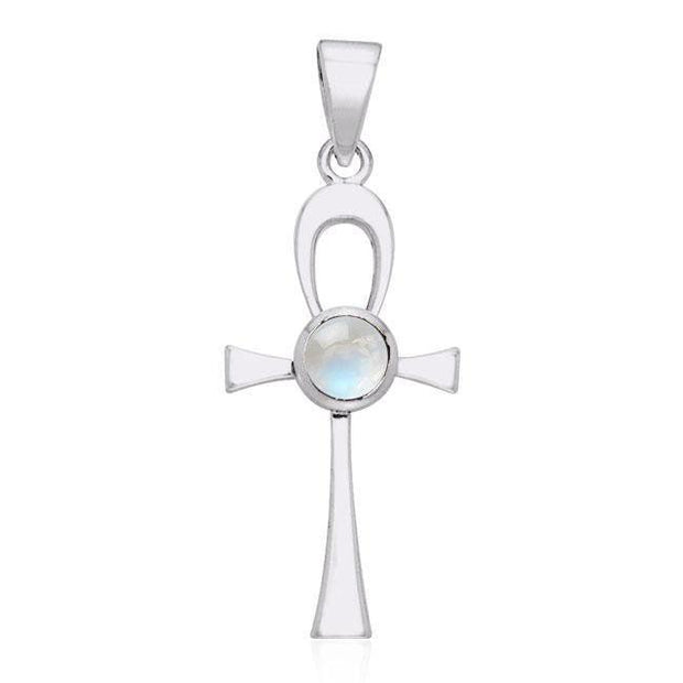 Ankh Silver Gemstone Pendant TPD1718 - Wholesale Jewelry