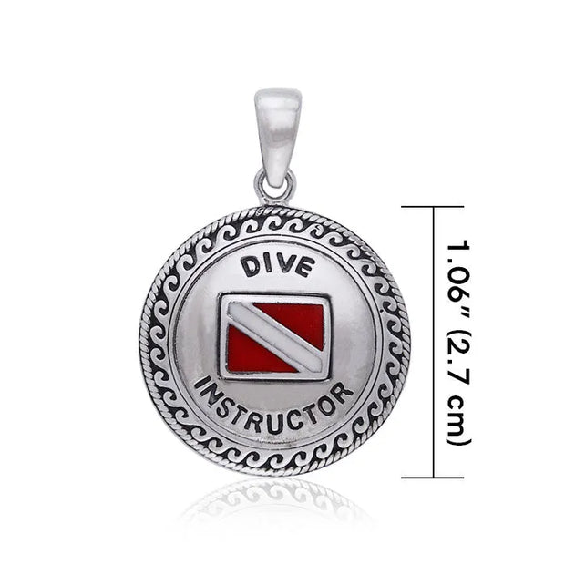 Dive Instructor Silver Pendant TPD218
