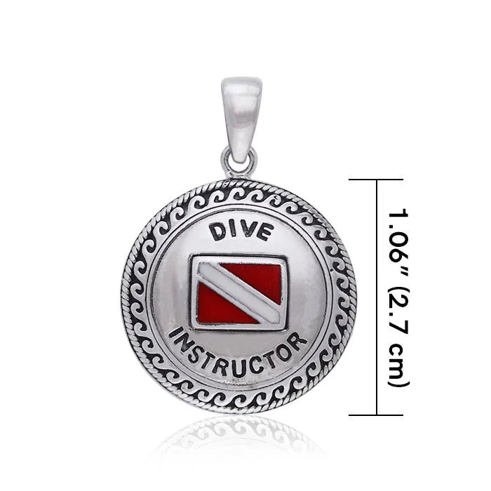 Dive Instructor Silver Pendant TPD218