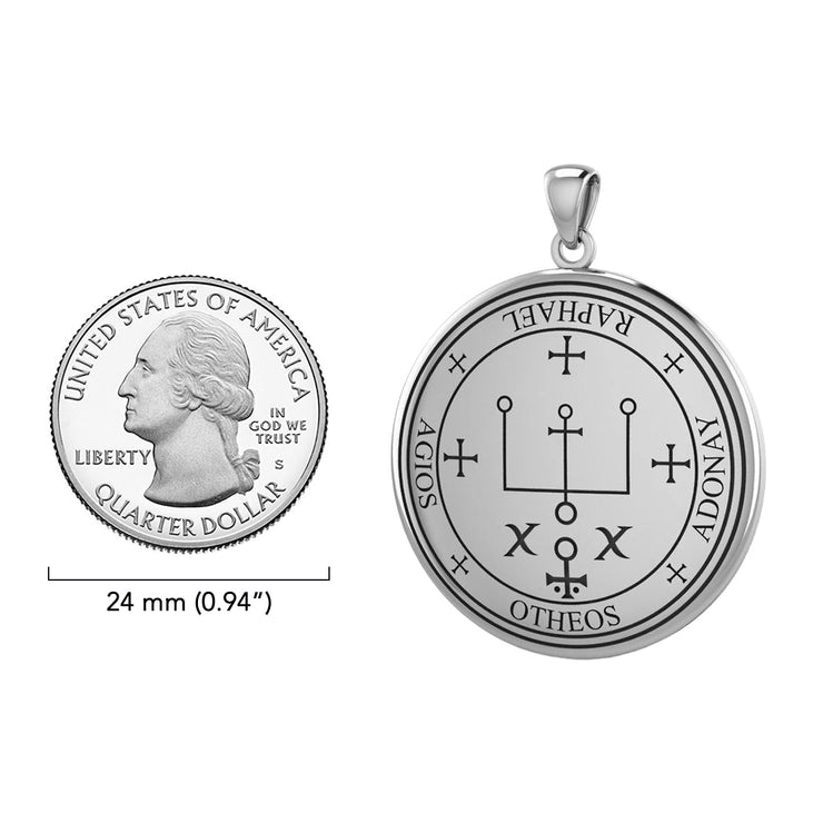Sigil of the Archangel Raphael Sterling Silver Pendant TPD2820* Sigil of the Archangel Raphael Sterling Silver Pendant TPD2820*
