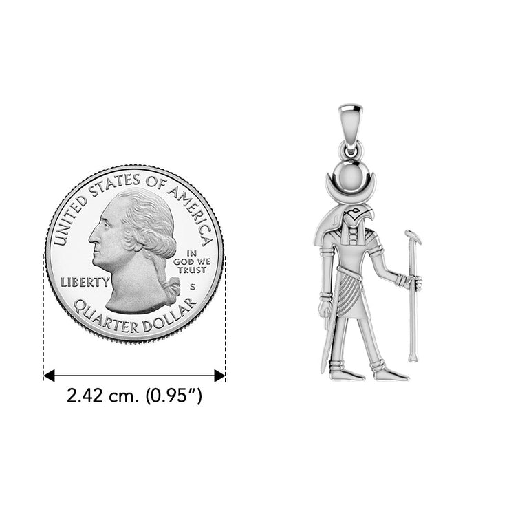 Khonsu Egyptian Sterling Silver Pendant TPD2843