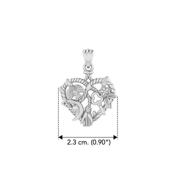 Cast your Cimaruta Witch Sterling Silver Jewelry Charm Pendant TPD3131