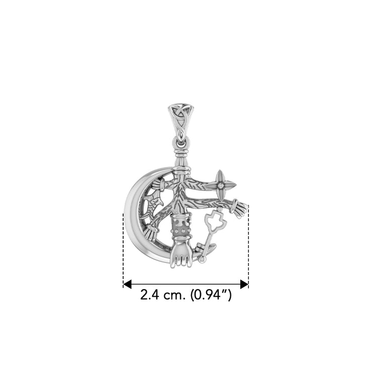 There’s Magick Behind the Sterling Silver Jewelry Cimaruta Witch Charm Pendant TPD3132