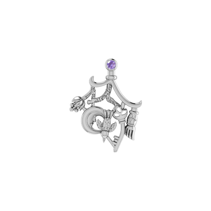 Magical Connections ~ Cimaruta Witch Sterling Silver Pendant TPD3133