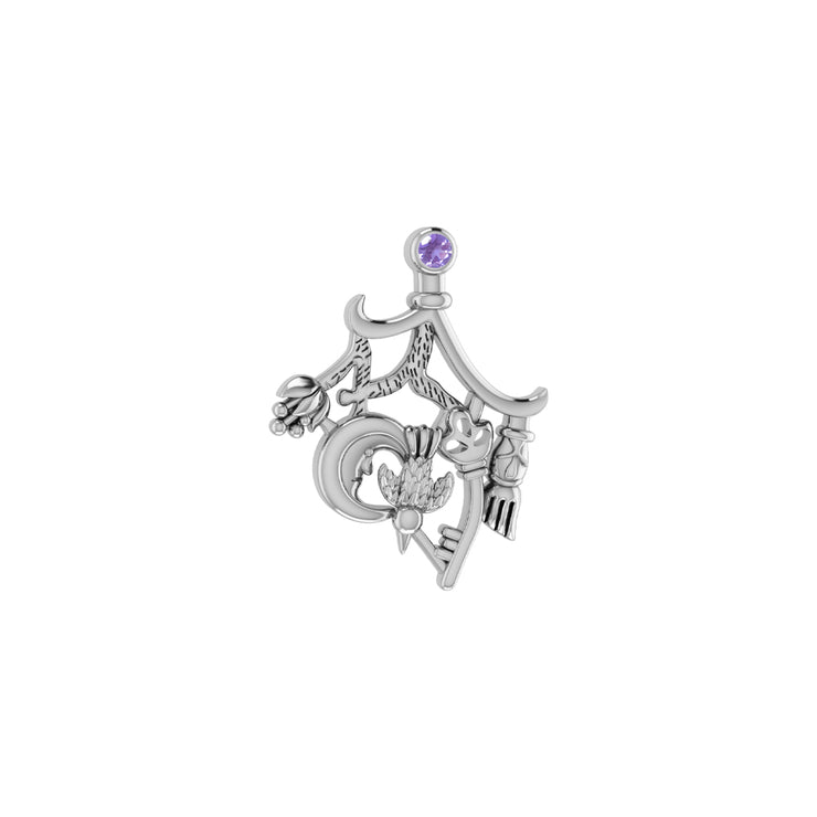 Magical Connections ~ Cimaruta Witch Sterling Silver Pendant TPD3133