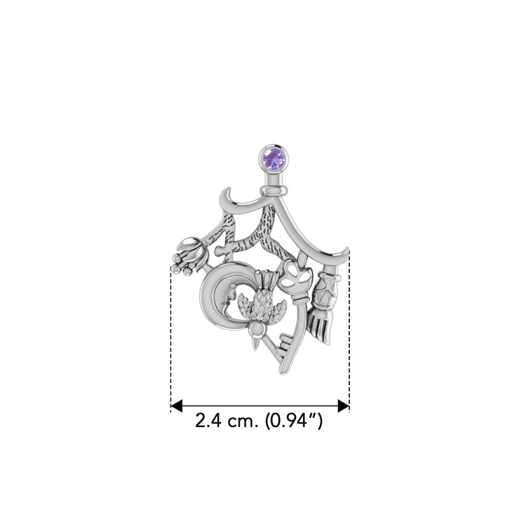 Magical Connections ~ Cimaruta Witch Sterling Silver Pendant TPD3133