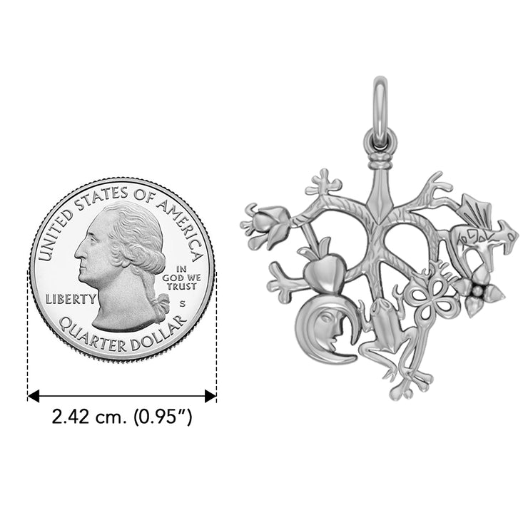 Cimaruta Witch Sterling Silver Pendant TPD3134