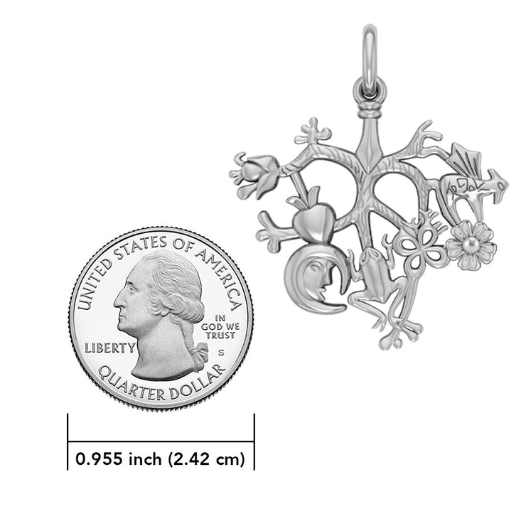 Cimaruta Witch Sterling Silver Pendant TPD3134