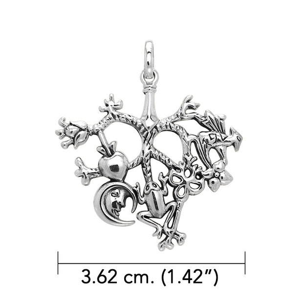 Cimaruta Witch Sterling Silver Pendant TPD3134