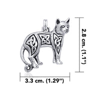 Magickal Cat Silver Pendant TPD333