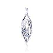 Silver Elegance Daisy Leaf Pendant TPD3343 - Wholesale Jewelry
