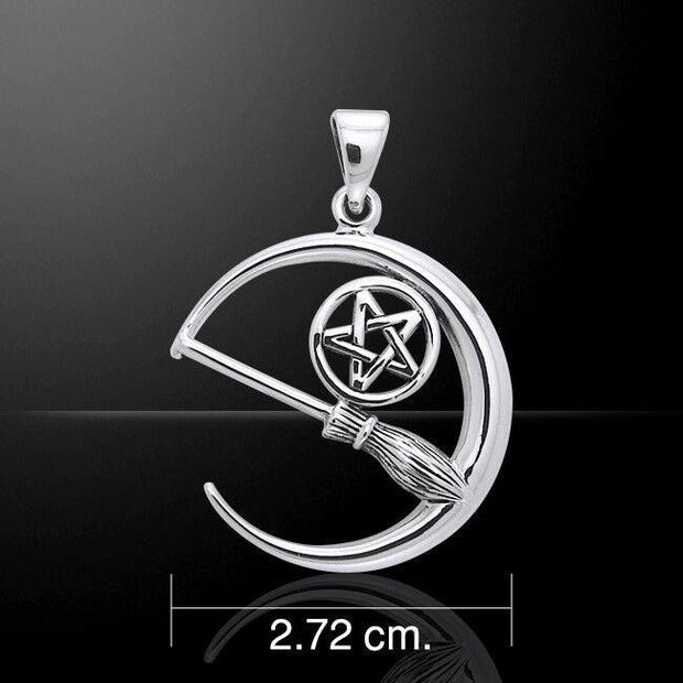 Moon The Star with Broom Pendant TPD3386 - Wholesale Jewelry