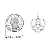 Trinity in Heart Sterling Silver Pendant TPD3423