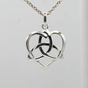 Trinity in Heart Sterling Silver Pendant TPD3423