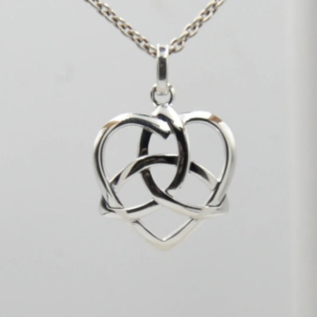 Trinity in Heart Sterling Silver Pendant TPD3423