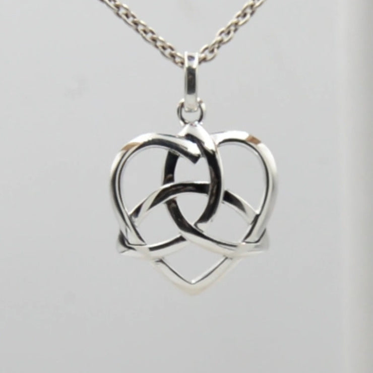 Trinity in Heart Sterling Silver Pendant TPD3423