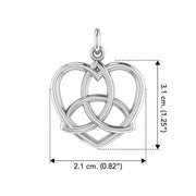 Trinity in Heart Sterling Silver Pendant TPD3423