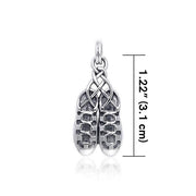 Irish Dancing Shoes Silver Pendant TPD351