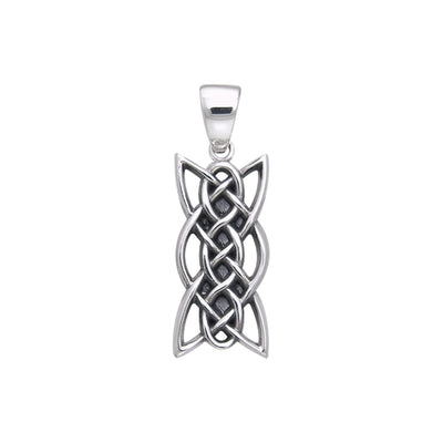 Contemporary Celtic Knotwork Silver Pendant TPD371
