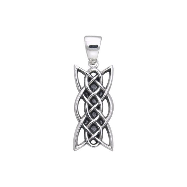 Contemporary Celtic Knotwork Silver Pendant TPD371