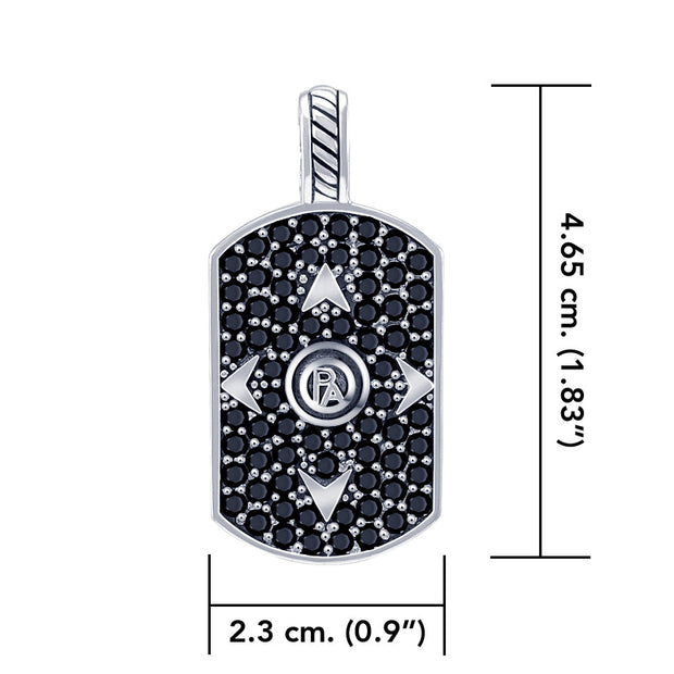 Performance Amulet Silver Pendant with Black Spinel TPD3714