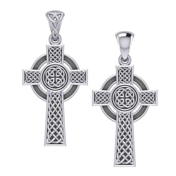 Large Reversible Celtic Cross Pendant TPD3726 - Wholesale Jewelry