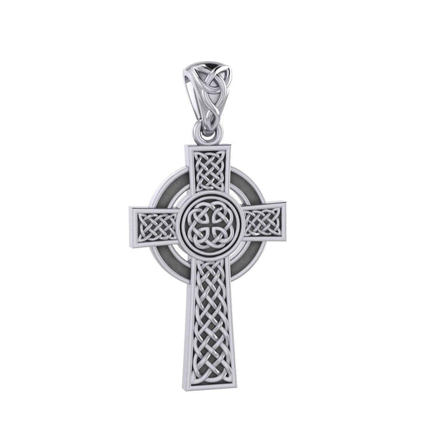 Large Reversible Celtic Cross Pendant TPD3726 - Wholesale Jewelry