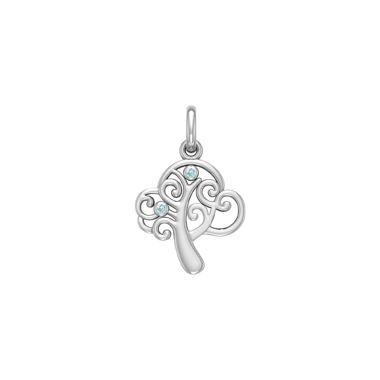 Deep and Modern Tree of Life ~ Sterling Silver Jewelry Pendant TPD3891